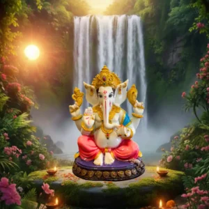 Marble Dust 12-inch Lord Ganesha Idol | Premium  for Home, Temple & Office Décor (Multicolour)