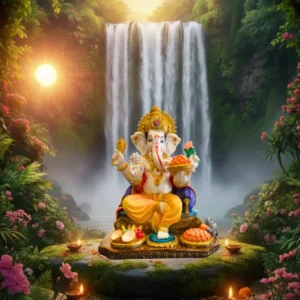 Marble Dust 14 Inch Lord Ganesha Idol | Handcrafted Premium Decorative Statue (Multicolour)