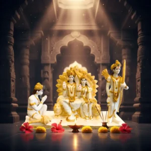 Marble Dust 12 Inch Ram Darbar Idol | Ram, Sita, Lakshman & Hanuman