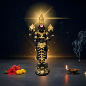 Marble Dust 12 Inch Tirupati Balaji Idol | Lord Venkateswara Temple Statue