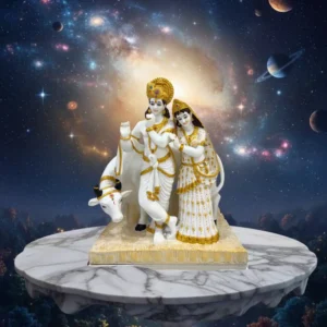 Marble Dust 24-inch Premium Radha Krishna Figurine | Krishna & Radha Idol for Spiritual Home Décor