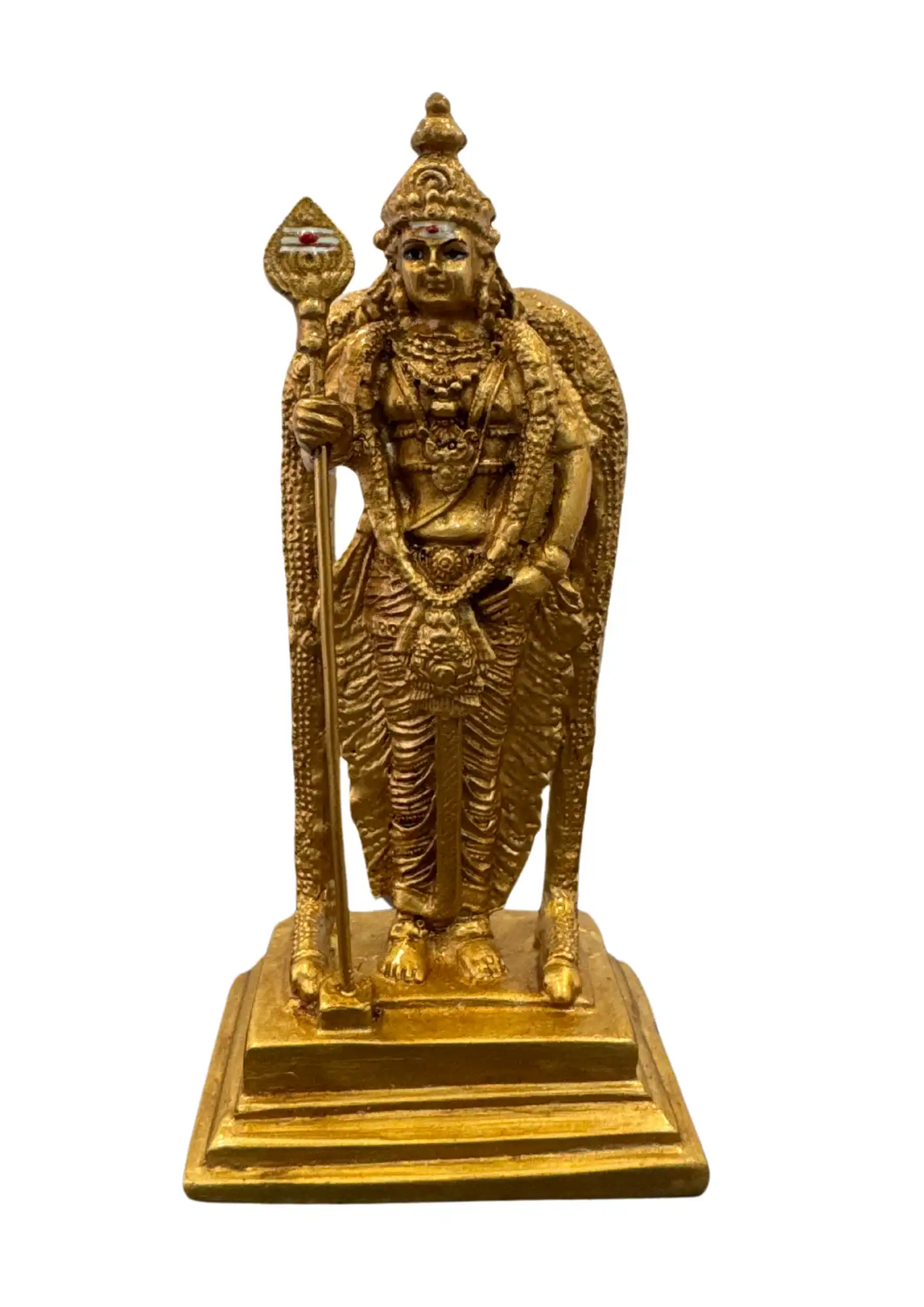 Marble Dust 7 Inch Murugan Ji Idol | Handcrafted Marble Dust Statue for Home Temple & Spiritual Décor - Image 4