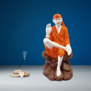 Marble Dust Sai Baba Idol 24 Inch | Life-Size Seated Form for Temple
