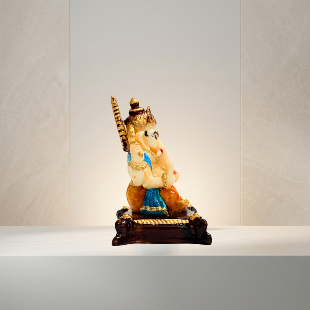 Multicolor Ganesh Idol 2.5 Inch Decorative Spiritual Murti - Image 3