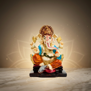 Multicolor Ganesh Idol 3.5 Inch Decorative Statue for Home Decor