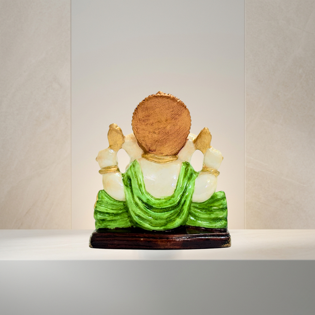 Multicolor Ganesh Idol 4 Inch Decorative Spiritual Statue for Home - Image 4