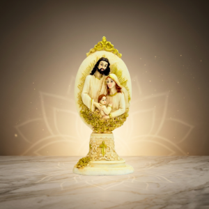 White Jesus Marble Dust Holy Family Statue 8 Inch Religious Decor