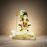 White Shankar Marble Dust Shiva Idol 12 Inch Decorative Statue